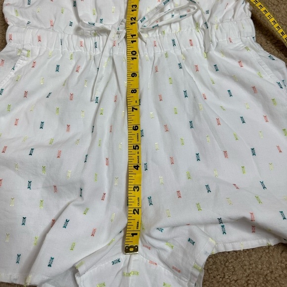 Loft White Embroidered Strappy Romper Size XS - Picture 7 of 10